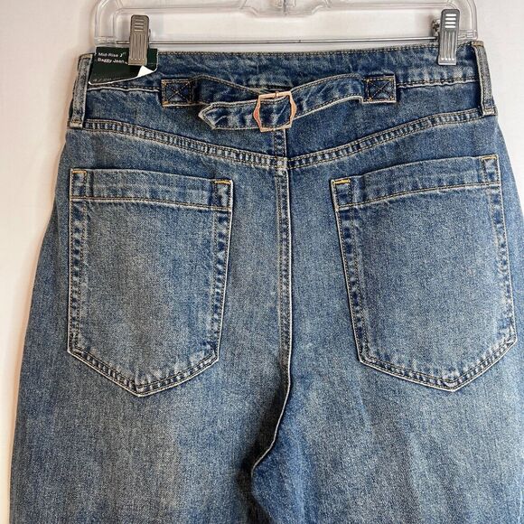 Wild Fable NWT Mid Rise Baggy Denim Jean Slouchy Back Cinch Tab Size 4/29 - Picture 4 of 11